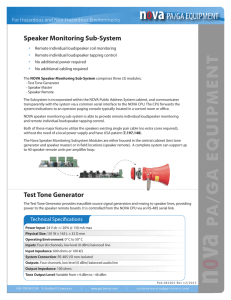 NOVA PA/GA - Speaker Master Monitoring System - GAI