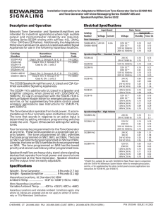 Installation Instructions for 5540M Series Tone Generator