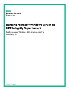 Running Microsoft Windows Server on HPE Integrity Superdome X