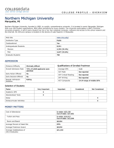 Northern Michigan University College Profile Print Version