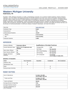 Western Michigan University College Profile Print Version