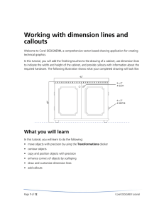 Working with dimension lines and callouts