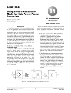 AND8179/D Using Critical Conduction Mode for High Power Factor