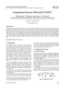 Comparisons between CRM and CCM PFC