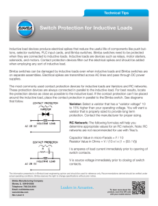 Switch Protection for Inductive Loads