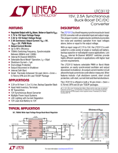 LTC3112 - 15V, 2.5A Synchronous Buck