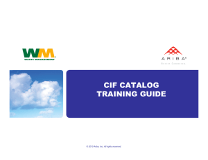 cif catalog cif catalog training guide