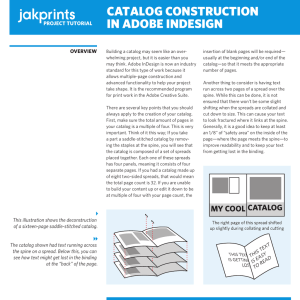 catalog construction in adobe indesign