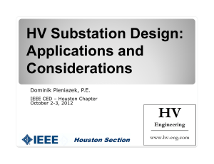 HV Substation Design: Applications and Considerations