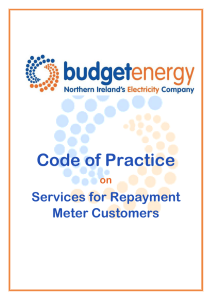 Code of Practice on Services for Prepayment Meter