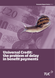 Universal Credit: the problem of delay in bene t payments