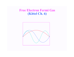 Free Electron Fermi Gas (Kittel Ch. 6)