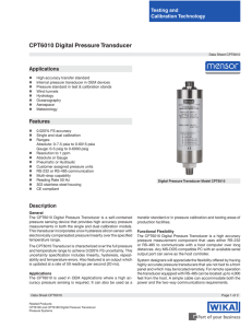 CPT6010 Digital Pressure Transducer