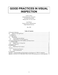 human factors good practices in visual inspection