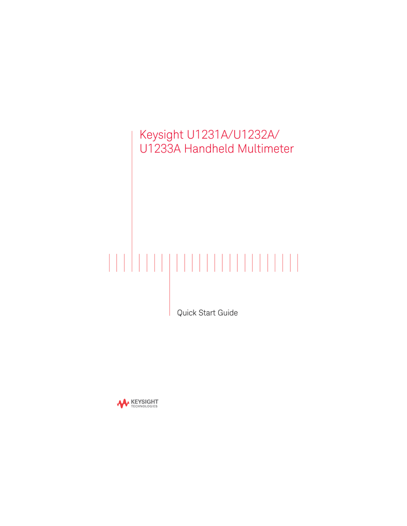Keysight U1231a U1232a U1233a Handheld Multimeter