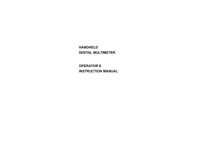 handheld digital multimeter operator`s instruction manual