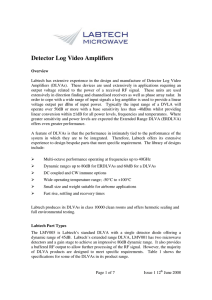 Detector Log Video Amplifiers - Teledyne Microwave Solutions