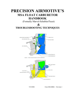 precision airmotive`s msa float carburetor handbook
