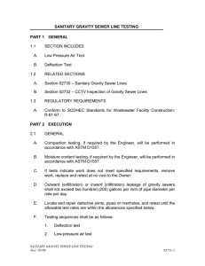 sanitary gravity sewer line testing part 1