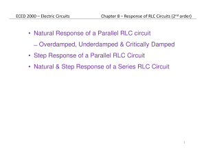 Natural Response of a Parallel RLC circuit