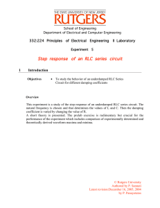 Step response of an RLC series circuit - ECE