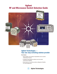 Agilent RF and Microwave Switch Selection Guide