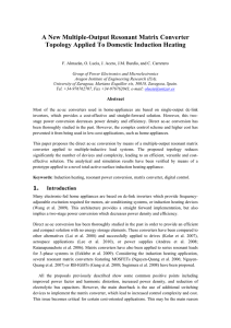 A New Multiple-Output Resonant Matrix Converter Topology