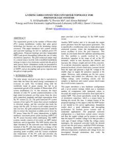 A STRING GRID-CONNECTED CONVERTER TOPOLOGY FOR