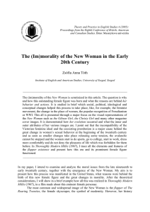The (Im)morality of the New Woman in the Early 20th Century