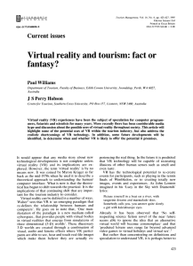 Virtual reality and tourism: fact or fantasy?