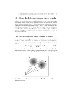 8.6 Dipole-dipole interactions and energy transfer