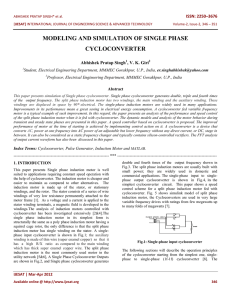 modeling and simulation of single phase cycloconverter