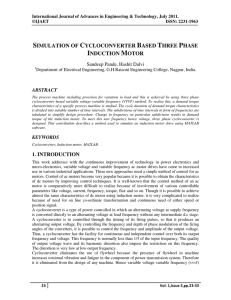 simulation of cycloconverter based three phase induction