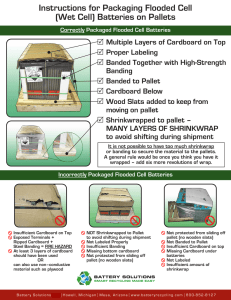 Wet Cell Battery Packaging Instructions