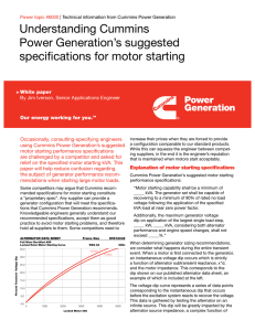 Understanding Cummins Power Generation`s suggested