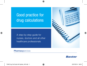 Good practice for drug calculations