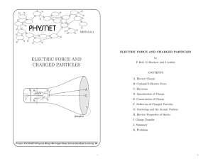 electric force and charged particles