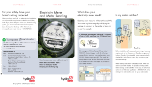 Electricity Meter and Meter Reading