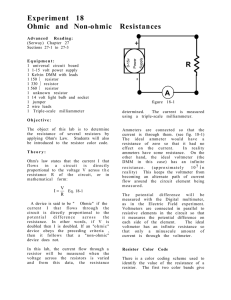 Experiment 18 Ohmic and Non