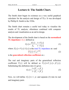 Lecture 6: The Smith Chart.