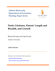 Finite Lifetimes, Patents` Length and Breadth