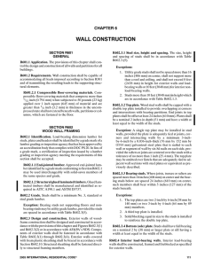 Chapter 6 - Wall Construction