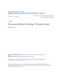Discussion Method Teaching: A Practical Guide