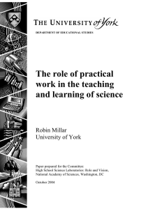 The Role of Practical Work in the Teaching and Learning of Science