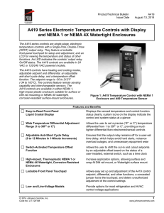 A419 Series Electronic Temperature Controls