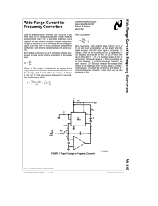 Wide-Range Current-to-Frequency Converters - SP