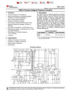 LMx31x Precision Voltage-to-Frequency