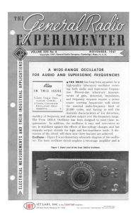 A Wide-Range Oscillator For Audio And Supersonsonic Frequencies