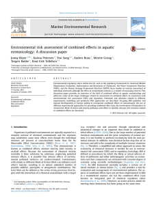 Environmental risk assessment of combined effects in aquatic