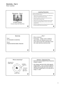 Electricity – Part 1 - University College Dublin